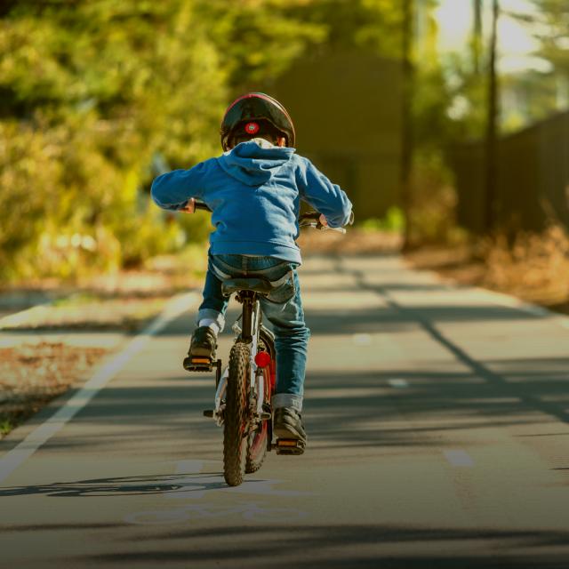 Kid cycling path